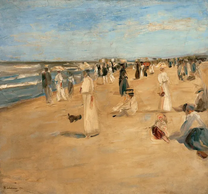 Framed Print : Beach at Noordwijk, 1911. Creator: Liebermann, Max (1847-1935) Framed Print : Beach at Noordwijk, 1911. Creator: Liebermann, Max (1847-1935)