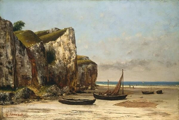 Beach in Normandy, c. 1872 / 1875. Creator: Gustave Courbet