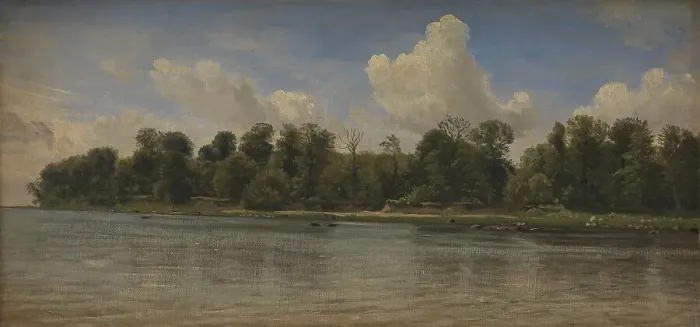 Framed Print : Beach at Præsto, 1855. Creator: Peter Christian Thamsen Skovgaard Framed Print : Beach at Præsto, 1855. Creator: Peter Christian Thamsen Skovgaard