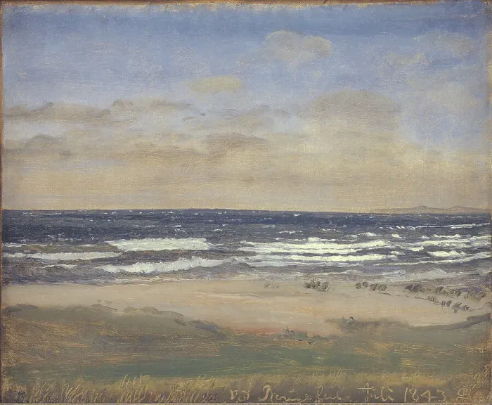 Framed Print : The Beach at Rågeleje, 1843. Creator: Peter Christian Thamsen Skovgaard Framed Print : The Beach at Rågeleje, 1843. Creator: Peter Christian Thamsen Skovgaard