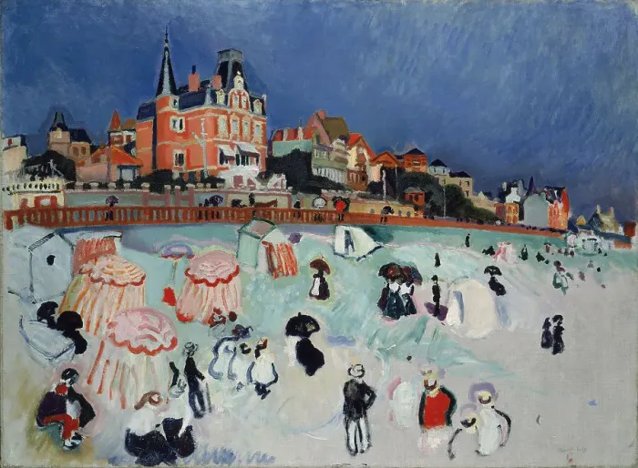 Framed Print : The Beach at Sainte-Adresse, 1906. Creator: Dufy, Raoul (1877-1953) Framed Print : The Beach at Sainte-Adresse, 1906. Creator: Dufy, Raoul (1877-1953)