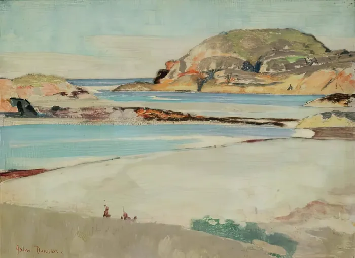 Framed Print : A Beach Scene, 1900-1924. Creator: John Duncan Framed Print : A Beach Scene, 1900-1924. Creator: John Duncan