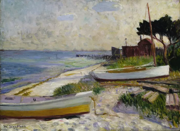 Framed Print : Beach Scene, before 1930. Creator: William James Glackens Framed Print : Beach Scene, before 1930. Creator: William James Glackens