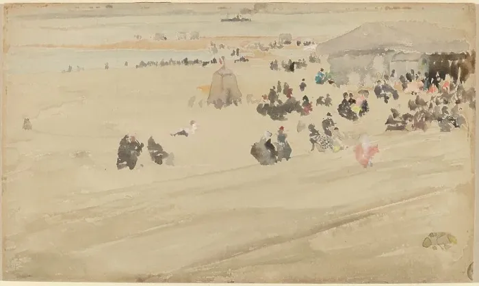 Framed Print : Beach Scene, probably 1885. Creator: James Abbott McNeill Whistler Framed Print : Beach Scene, probably 1885. Creator: James Abbott McNeill Whistler