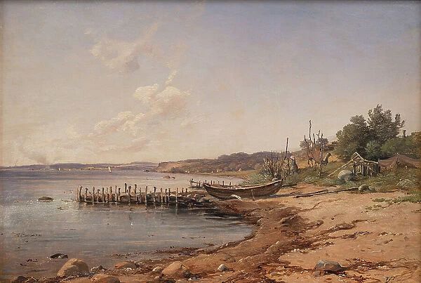 A Beach by the Sound, 1873-1876. Creator: Wilhelm Peter Carl Petersen