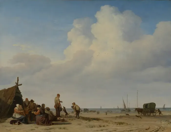 Framed Print : Beach View. Creator: Adriaen van de Velde Framed Print : Beach View. Creator: Adriaen van de Velde