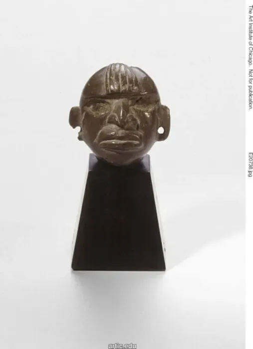 Framed Print : Bead Carved in the Form of a Human Head, 100 B. C. / A. D. 500. Creator: Unknown Framed Print : Bead Carved in the Form of a Human Head, 100 B. C. / A. D. 500. Creator: Unknown