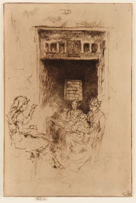 Framed Print : Bead Stringers, 1879-1880. Creator: James Abbott McNeill Whistler Framed Print : Bead Stringers, 1879-1880. Creator: James Abbott McNeill Whistler