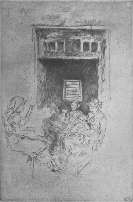 Framed Print : Bead Stringers, c1880, (1904). Artist: James Abbott McNeill Whistler Framed Print : Bead Stringers, c1880, (1904). Artist: James Abbott McNeill Whistler