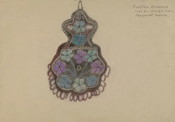 Framed Print : Beaded Bag, c. 1935. Creator: Margaret Knapp Framed Print : Beaded Bag, c. 1935. Creator: Margaret Knapp
