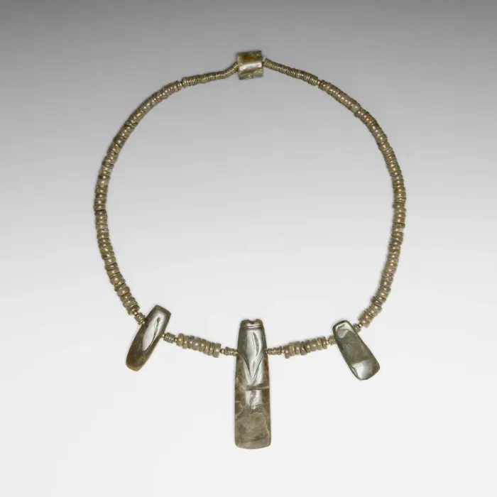Framed Print : Beaded Necklace with Three Celt Pendants, A. D. 300  /  700. Creator: Unknown