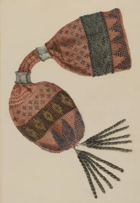 Framed Print : Beaded Purse, c. 1940. Creator: Stella Mosher Framed Print : Beaded Purse, c. 1940. Creator: Stella Mosher
