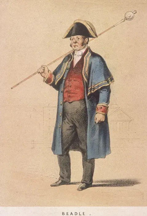 Framed Print : A Beadle, 1855. Artist: Day & Son Framed Print : A Beadle, 1855. Artist: Day & Son