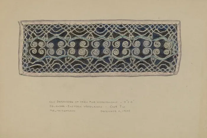 Framed Print : Beadwork, 1935. Creator: Melita Hofmann