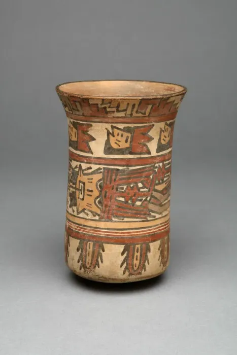 Framed Print : Beaker with Bands Containing Abstract Motifs, 180 B. C. / A. D. 500. Creator: Unknown Framed Print : Beaker with Bands Containing Abstract Motifs, 180 B. C. / A. D. 500. Creator: Unknown