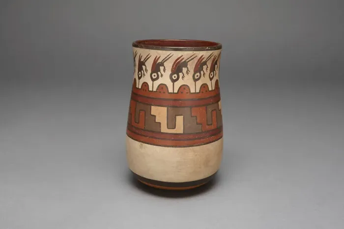 Framed Print : Beaker Depicting Abstract Hummingbirds or Insects, 180 B. C. / A. D. 500. Creator: Unknown Framed Print : Beaker Depicting Abstract Hummingbirds or Insects, 180 B. C. / A. D. 500. Creator: Unknown