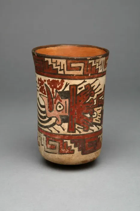 Framed Print : Beaker Depicting a Decapitated Head Wearing an Intricate Headdress, 180 B. C. / A. D. 500 Framed Print : Beaker Depicting a Decapitated Head Wearing an Intricate Headdress, 180 B. C. / A. D. 500