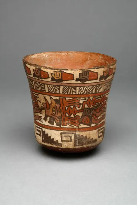 Framed Print : Beaker Depicting Decapitated Heads, Likely Trophy Heads, 180 B. C. / A. D. 500 Framed Print : Beaker Depicting Decapitated Heads, Likely Trophy Heads, 180 B. C. / A. D. 500