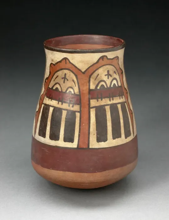 Framed Print : Beaker Depicting Paired Inverted Human Heads, Likely Trophy Heads, 180 B. C. / A. D. 500 Framed Print : Beaker Depicting Paired Inverted Human Heads, Likely Trophy Heads, 180 B. C. / A. D. 500