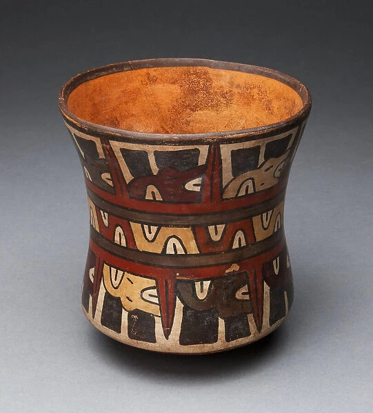 Beaker Depicting Rows of Abstract Human Heads, 180 B. C.  /  A. D. 500. Creator: Unknown