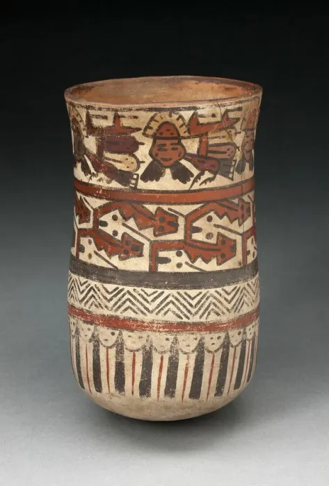 Framed Print : Beaker Depicting Rows of Abstract Patterns and Costumed Performers, 180 B. C. / A. D. 500 Framed Print : Beaker Depicting Rows of Abstract Patterns and Costumed Performers, 180 B. C. / A. D. 500
