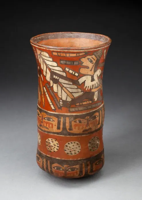 Framed Print : Beaker Depicting Rows of Figures with Weapons and Band of Human Faces, 180 B. C. / A. D. 500 Framed Print : Beaker Depicting Rows of Figures with Weapons and Band of Human Faces, 180 B. C. / A. D. 500