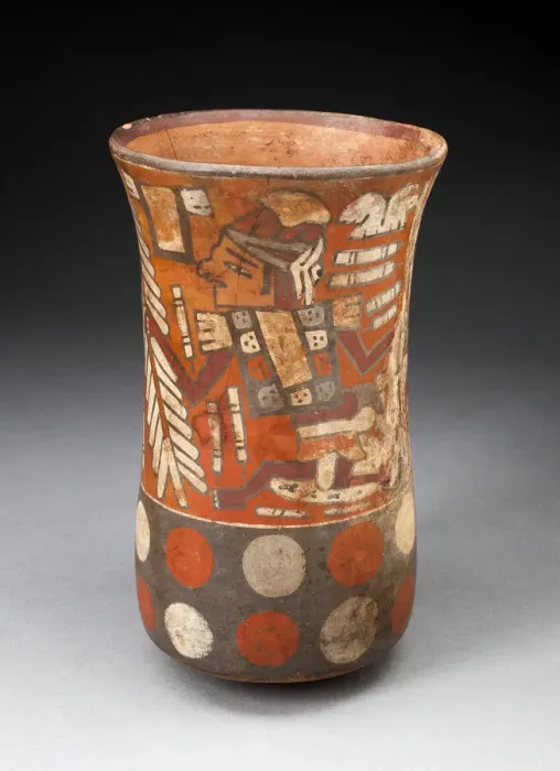 Framed Print : Beaker Depicting Warriors Holding Feathered Staffs with Regalia, 180 B. C. / A. D. 500 Framed Print : Beaker Depicting Warriors Holding Feathered Staffs with Regalia, 180 B. C. / A. D. 500