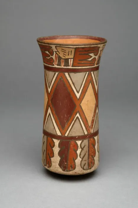 Framed Print : Beaker with Diamond-Shaped Geometric Pattern and Abstract Motifs, 180 B. C. / A. D. 500 Framed Print : Beaker with Diamond-Shaped Geometric Pattern and Abstract Motifs, 180 B. C. / A. D. 500