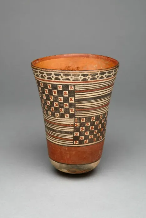 Framed Print : Beaker with Rectangular Areas Filled with Stripes and Checkerboard Pattens, 180 B. C. / A. D Framed Print : Beaker with Rectangular Areas Filled with Stripes and Checkerboard Pattens, 180 B. C. / A. D