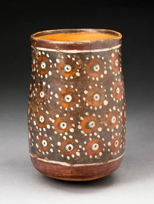 Framed Print : Beaker with Repeated Circular Motif, 180 B. C. / A. D. 500. Creator: Unknown Framed Print : Beaker with Repeated Circular Motif, 180 B. C. / A. D. 500. Creator: Unknown