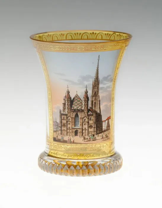 Framed Print : Beaker with St. Stephens Cathedral, Vienna, Vienna, c. 1830. Creator: Anton Kothgasser Framed Print : Beaker with St. Stephens Cathedral, Vienna, Vienna, c. 1830. Creator: Anton Kothgasser