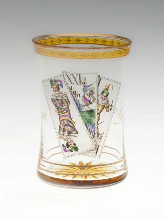 Framed Print : Beaker with Tarot Cards, Vienna, c. 1820. Creator: Anton Kothgasser Framed Print : Beaker with Tarot Cards, Vienna, c. 1820. Creator: Anton Kothgasser