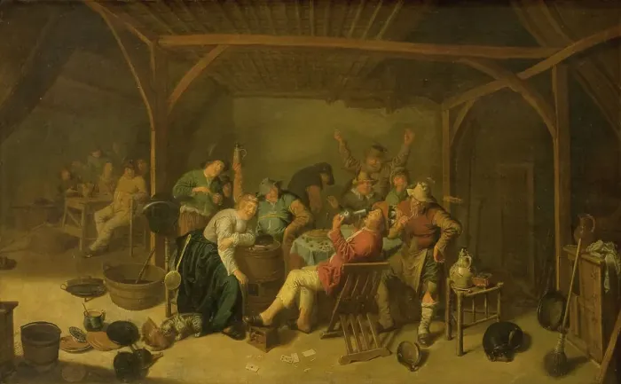 Framed Print : The Bean King is Drinking, 1625-1668. Creator: Jan Miense Molenaer Framed Print : The Bean King is Drinking, 1625-1668. Creator: Jan Miense Molenaer