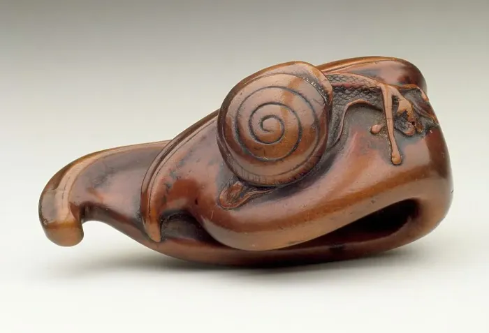 Framed Print : Bean Pod and Snail, 18th century. Creator: Unknown Framed Print : Bean Pod and Snail, 18th century. Creator: Unknown