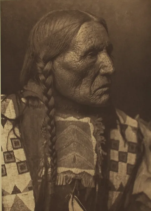 Framed Print : No Bear, Atsina, 1908. Creator: Edward Sheriff Curtis Framed Print : No Bear, Atsina, 1908. Creator: Edward Sheriff Curtis