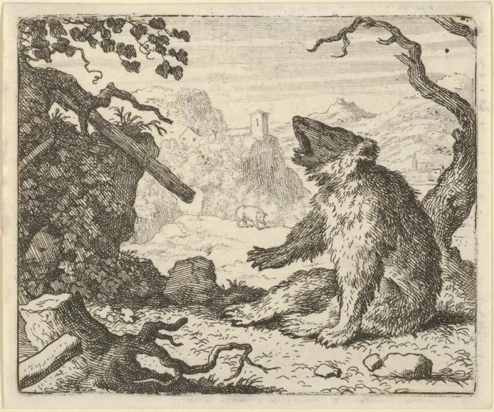 Framed Print : The Bear Calls Renard to Appear Before the Council of the Animals, 1650-75 Framed Print : The Bear Calls Renard to Appear Before the Council of the Animals, 1650-75