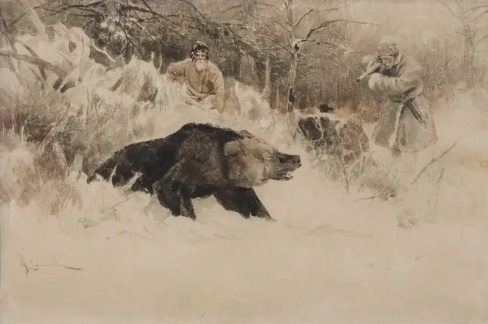 Framed Print : The Bear Hunt Framed Print : The Bear Hunt