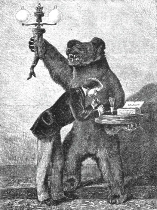 Framed Print : The Bear Trophy at Marlborough House; the Bear was shot in Russia by H.R.H. The Prince... 1891. Creator: Unknown Framed Print : The Bear Trophy at Marlborough House; the Bear was shot in Russia by H.R.H. The Prince... 1891. Creator: Unknown