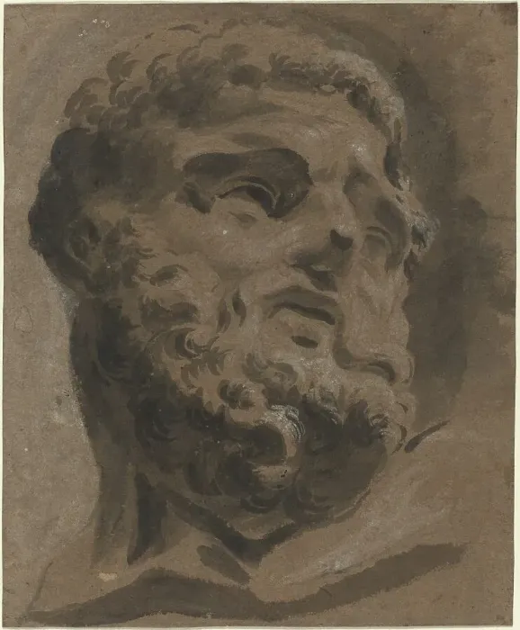 Framed Print : Bearded Head after the Antique. Creator: Giovanni Battista Cipriani Framed Print : Bearded Head after the Antique. Creator: Giovanni Battista Cipriani
