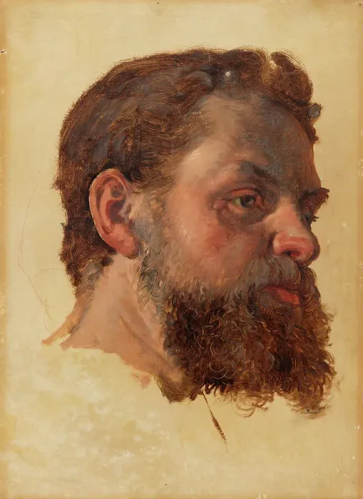 Framed Print : A Bearded Man. Study. Creator: Jorgen Pedersen Roed Framed Print : A Bearded Man. Study. Creator: Jorgen Pedersen Roed