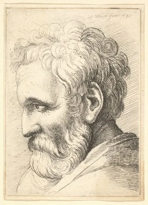 Framed Print : Bearded old man, 1645. Creator: Wenceslaus Hollar Framed Print : Bearded old man, 1645. Creator: Wenceslaus Hollar