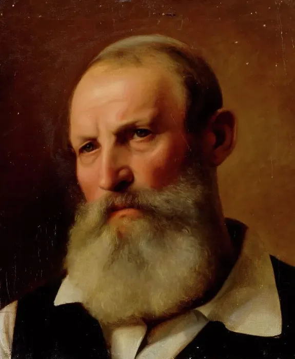 Framed Print : Bearded Old Man, exercise, 1854-1855. Creator: Karl Anders Ekman