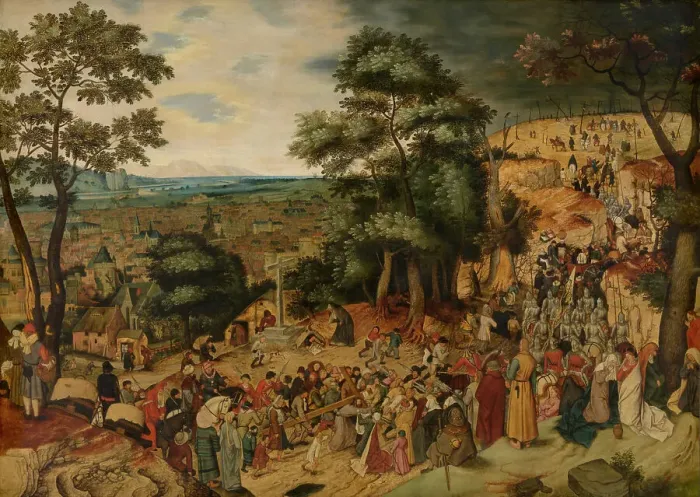 Framed Print : The Bearing of the Cross, 1603. Creator: Pieter Brueghel the Younger Framed Print : The Bearing of the Cross, 1603. Creator: Pieter Brueghel the Younger