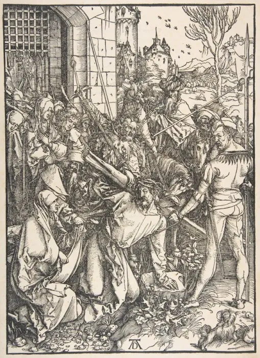 Framed Print : The Bearing of the Cross, from The Large Passion. n. d. Creator: Albrecht Durer Framed Print : The Bearing of the Cross, from The Large Passion. n. d. Creator: Albrecht Durer