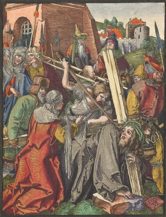Framed Print : The Bearing of the Cross, from the Small Woodcut Passion. n. d. Creator: Albrecht Durer Framed Print : The Bearing of the Cross, from the Small Woodcut Passion. n. d. Creator: Albrecht Durer