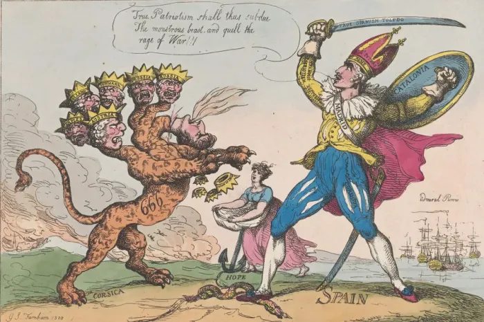 Framed Print : The Beast As Described In The Revelations, Chap. 13, Resembling Napoleon Buonapar Framed Print : The Beast As Described In The Revelations, Chap. 13, Resembling Napoleon Buonapar