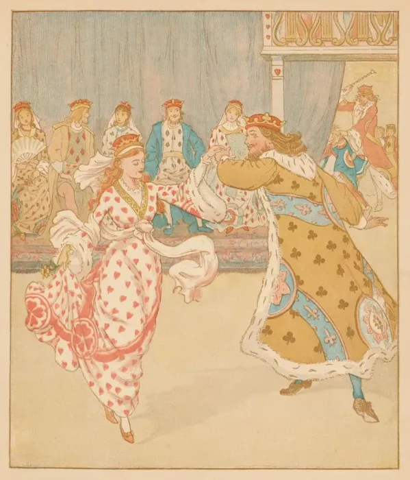 Framed Print : And beat the Knave full sore, 1880. Creator: Randolph Caldecott Framed Print : And beat the Knave full sore, 1880. Creator: Randolph Caldecott