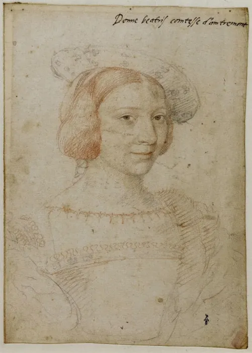 Framed Print : Beatrix Pacheco d Ascalana, Comtesse d Entremont. Artist: Clouet, Jean (c. 1485-1541) Framed Print : Beatrix Pacheco d Ascalana, Comtesse d Entremont. Artist: Clouet, Jean (c. 1485-1541)