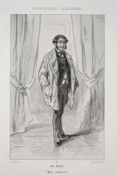 Framed Print : Un Beau. Creator: Paul Gavarni (French, 1804-1866) Framed Print : Un Beau. Creator: Paul Gavarni (French, 1804-1866)