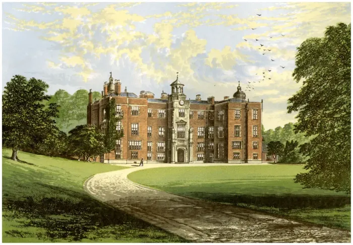Framed Print : Beaudesert, Staffordshire, home of the Marquis of Anglesey, c1880 Framed Print : Beaudesert, Staffordshire, home of the Marquis of Anglesey, c1880